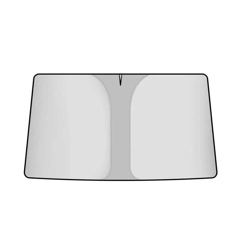 Double ring car front shield sun protection in titanium silver NC fabric