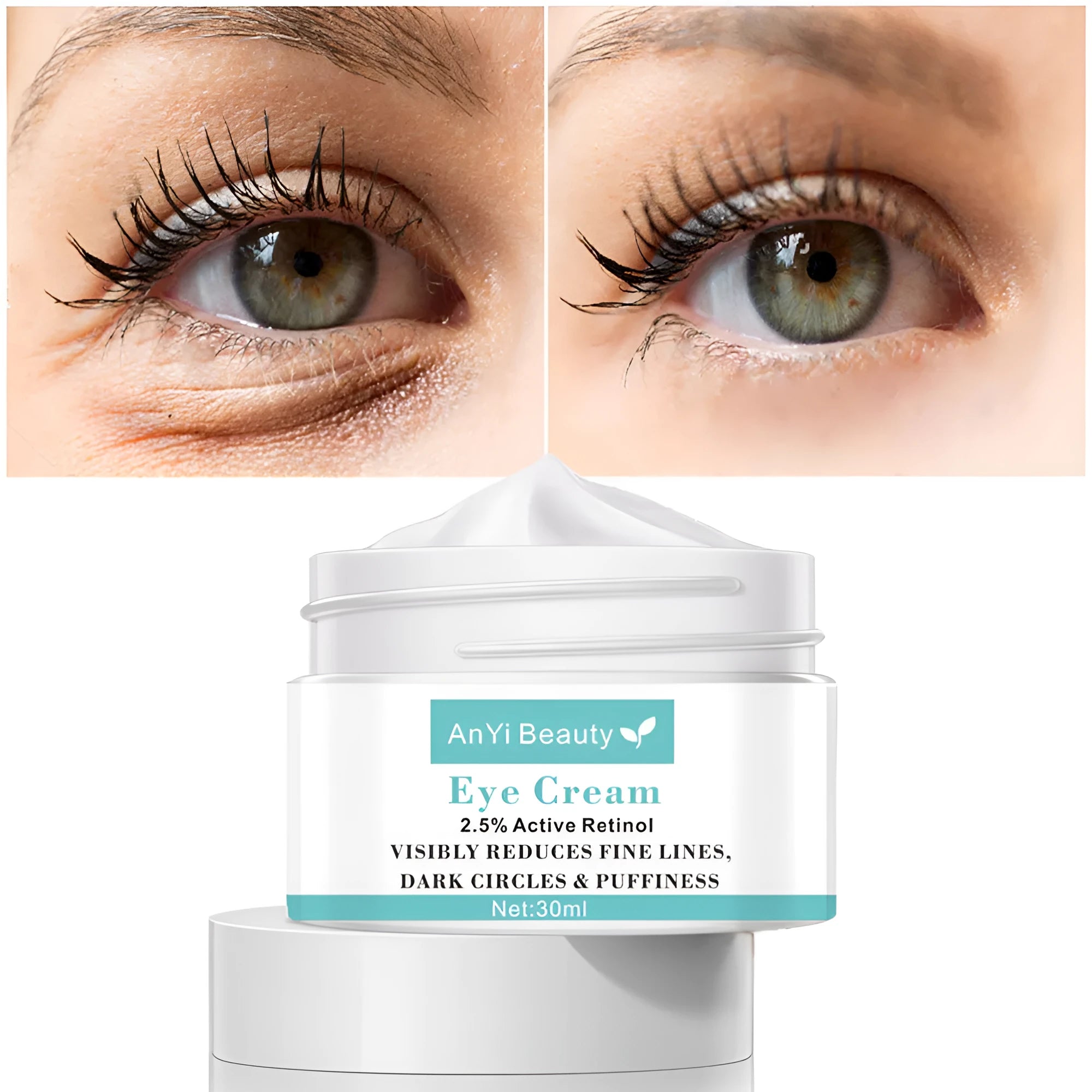 Wish Beauty 30ml eye cream container for women's eye area skincare