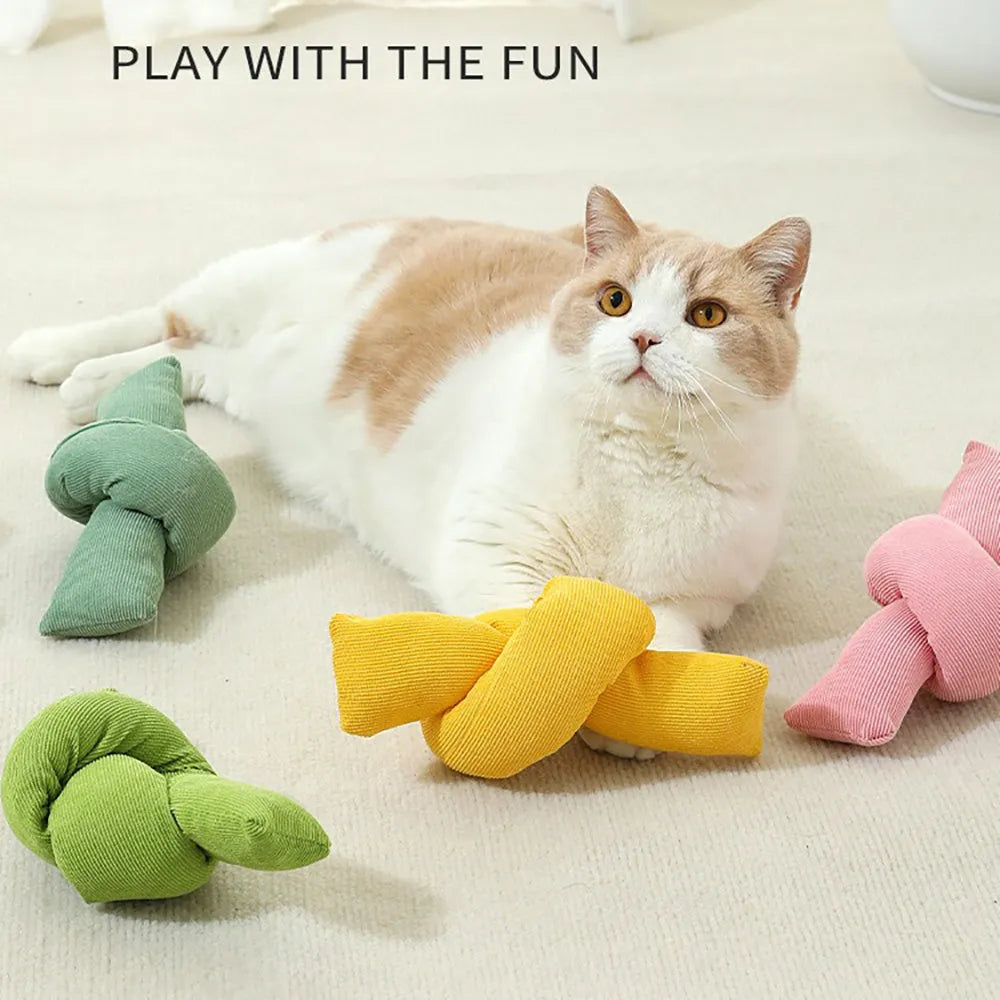 White cotton knotted dog rope toy for interactive tug games and dental chewing