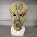 Scar skull latex mask head cover with realistic details for Halloween horror costume, 31cm height