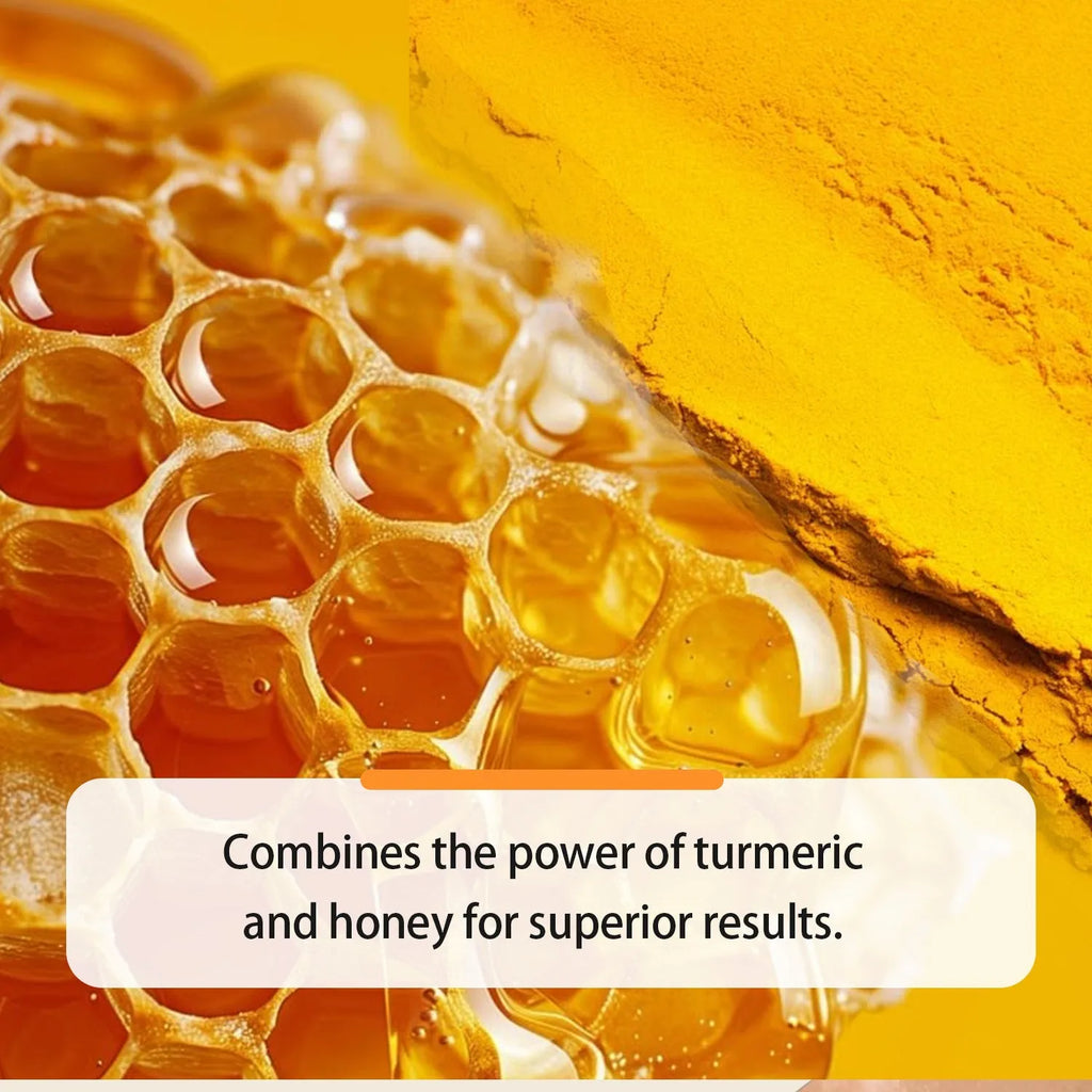 30ml bottle of turmeric honey essential oil with neutral packaging for facial beauty applications
