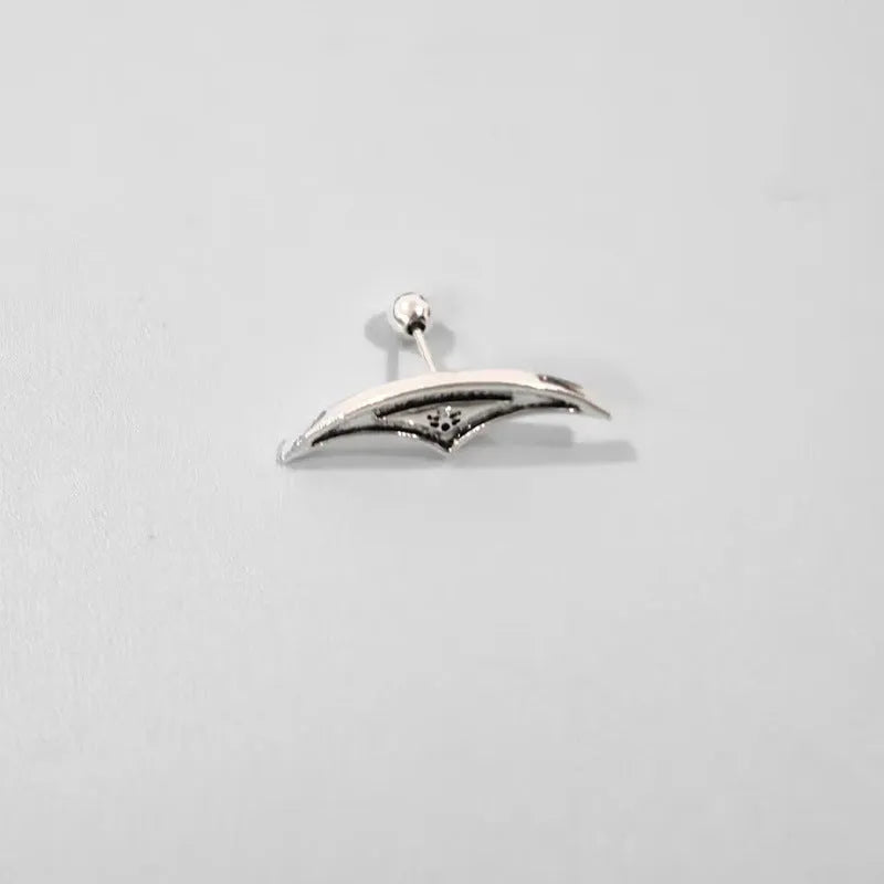Spider web geometric mesh stud earrings in electroplated gold and silver colours