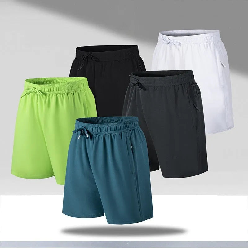 Men's loose fit quick-drying polyester beach shorts with micro-elastic waistband
