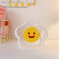 Clear square acrylic desk storage box with a choice of creative designs like strawberry rabbit and bow tie frog.