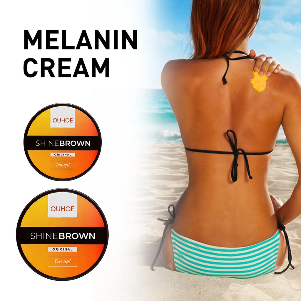 Black packaging for Luxe Gel Tanning Cream and After Sun Aloe Vera Gel set in 50g or 100g sizes.