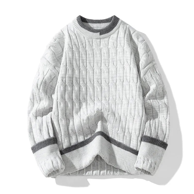 Men's two-piece modal acrylic sweater set loose fit pullover in multiple colour options