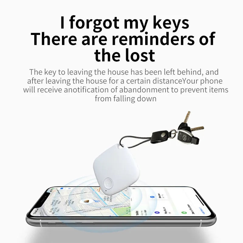 Bluetooth key finder device in five colour options with 37mm diameter for anti-lost tracking