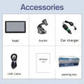 7 inch HD touchscreen car GPS navigation device mounted on dashboard bracket
