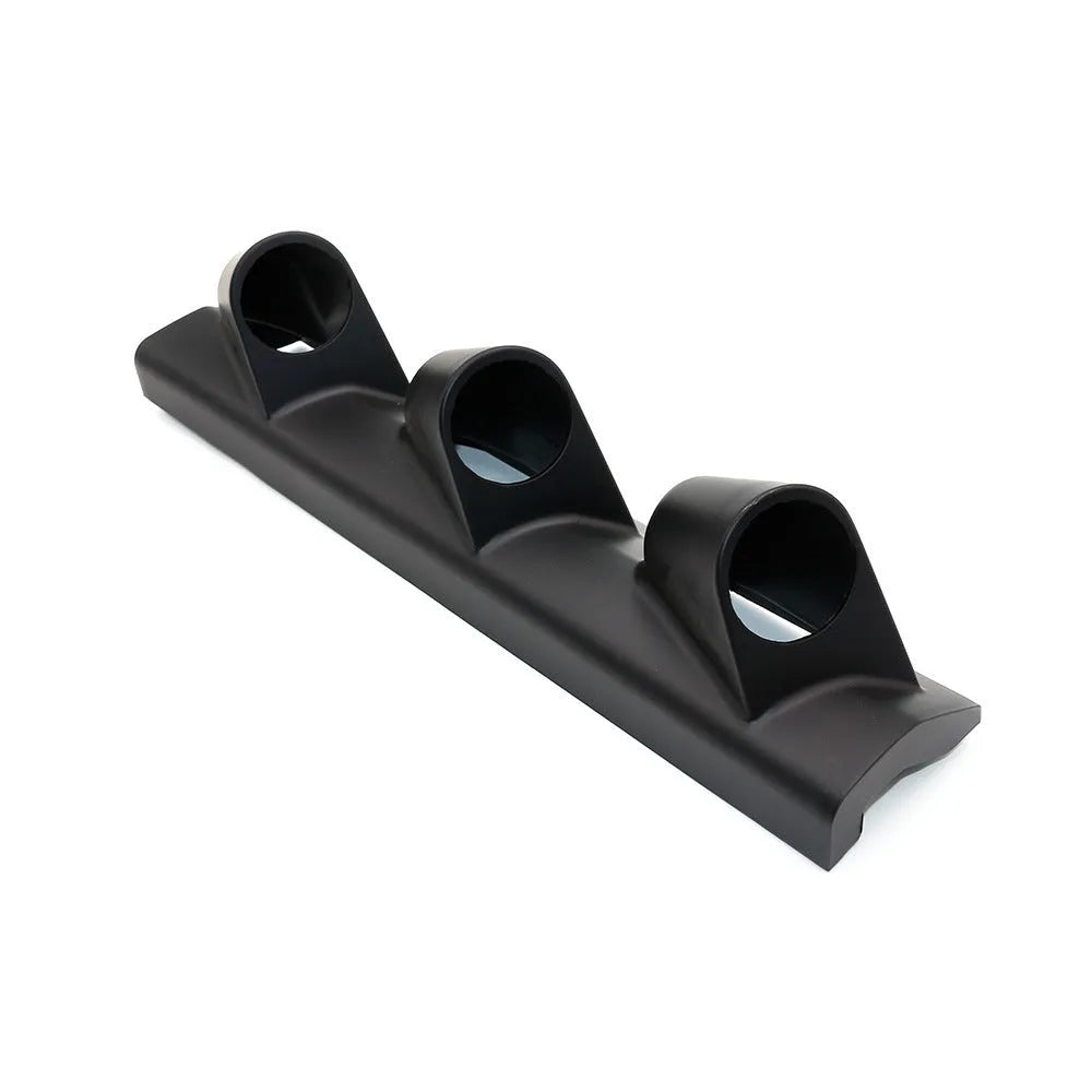 Black ABS car instrument stand with three-hole right drive mounting for 52mm gauges