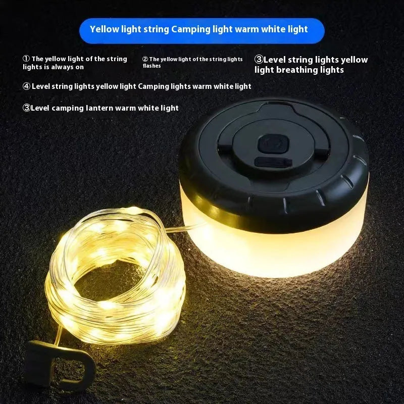 8-metre long rechargeable LED string lights with 30 beads in warm white and multicolour options.