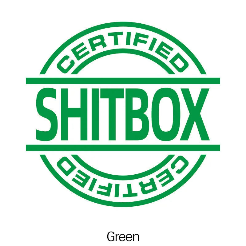 13x12cm vinyl car sticker in various colour options including glitter and metallic finishes