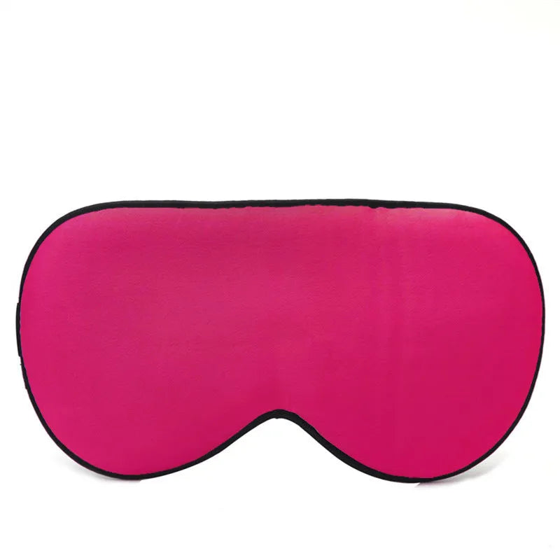 Double-sided mulberry silk sleep mask showing embroidered print in a selection of its 22 colour options.