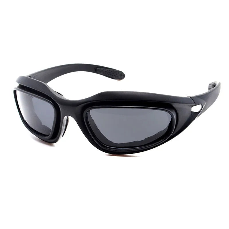 Polarised tactical sunglasses with PC frame for outdoor cycling use in sports style full rim design