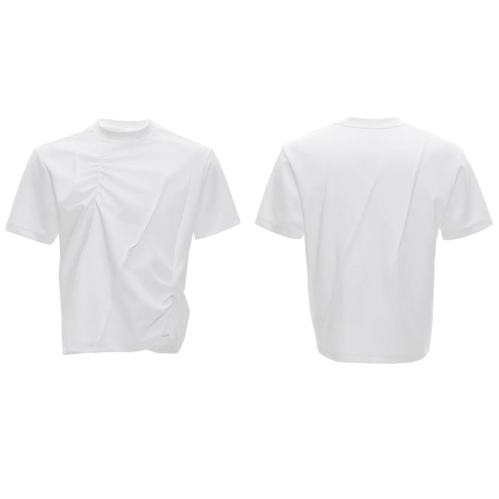 Men's cotton loose-fit T-shirt in black, round neck short sleeve design