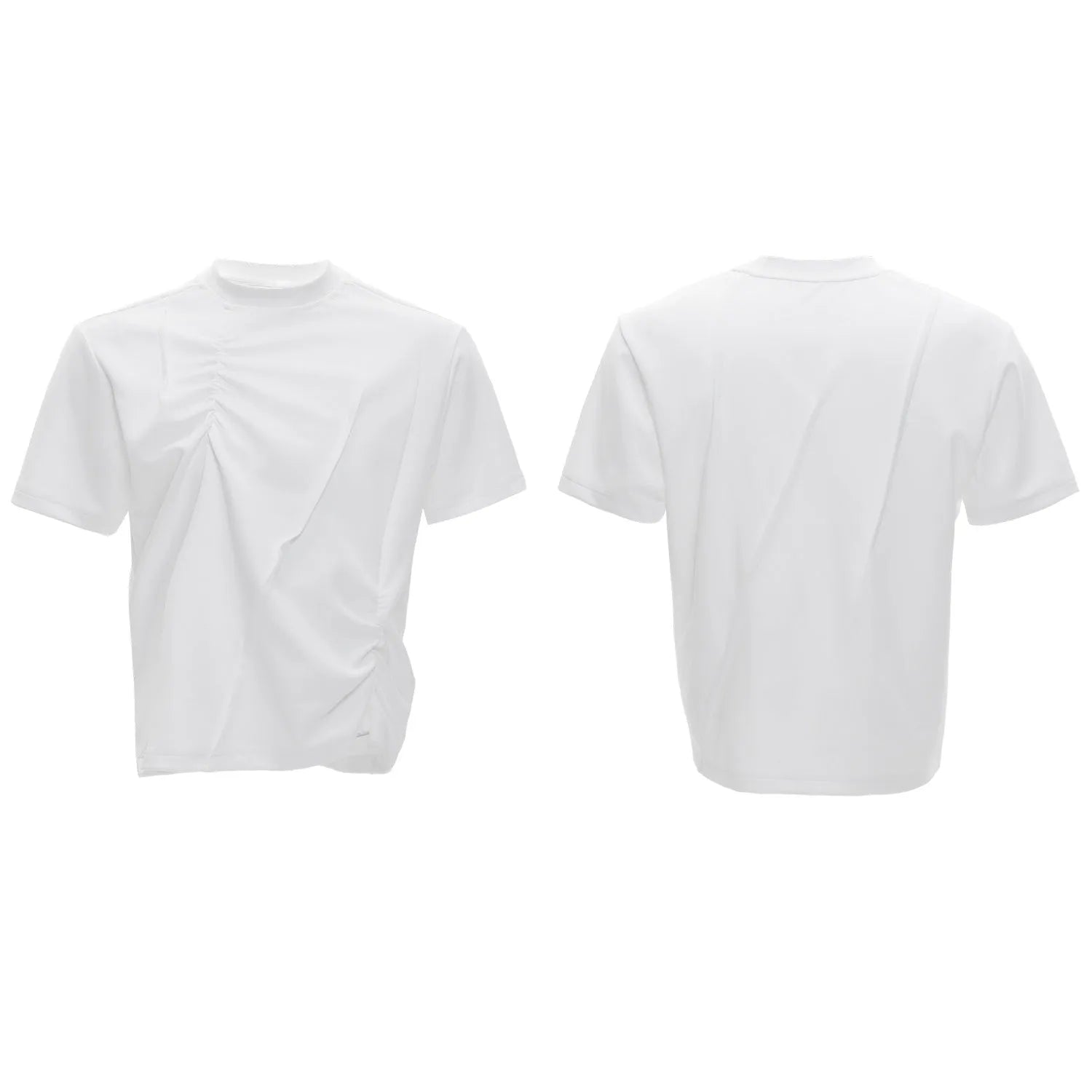 Men's cotton loose-fit T-shirt in black, round neck short sleeve design