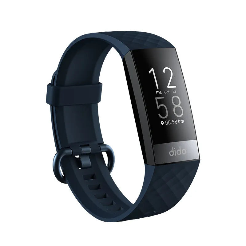 Y6 Black smart bracelet with a 1.1-inch screen displaying health metrics like ECG, blood pressure, and blood oxygen.