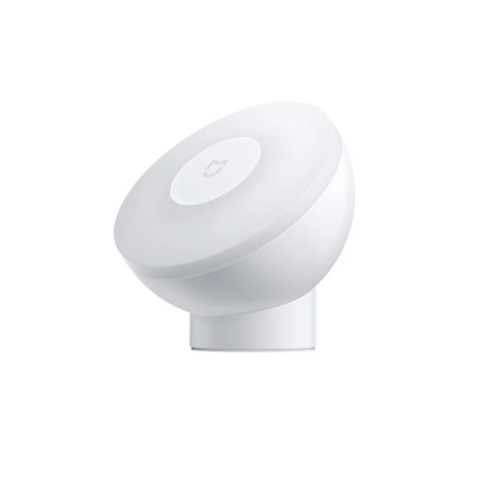 White square Mijia Night Light 2 Bluetooth bedside lamp with human body induction on wooden table