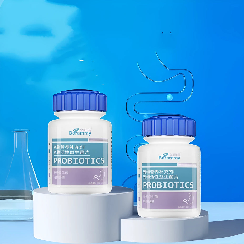 Bottle of Pet Active Probiotic Tablets containing 180 tablets for dog and cat digestive support