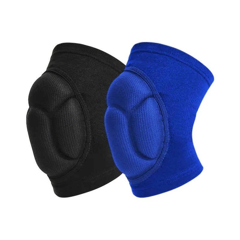 Black breathable knee pad with thickened sponge for sports protection