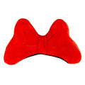 Soft plush velvet bow tie decoration for motorcycle and ski helmets with elastic strap.