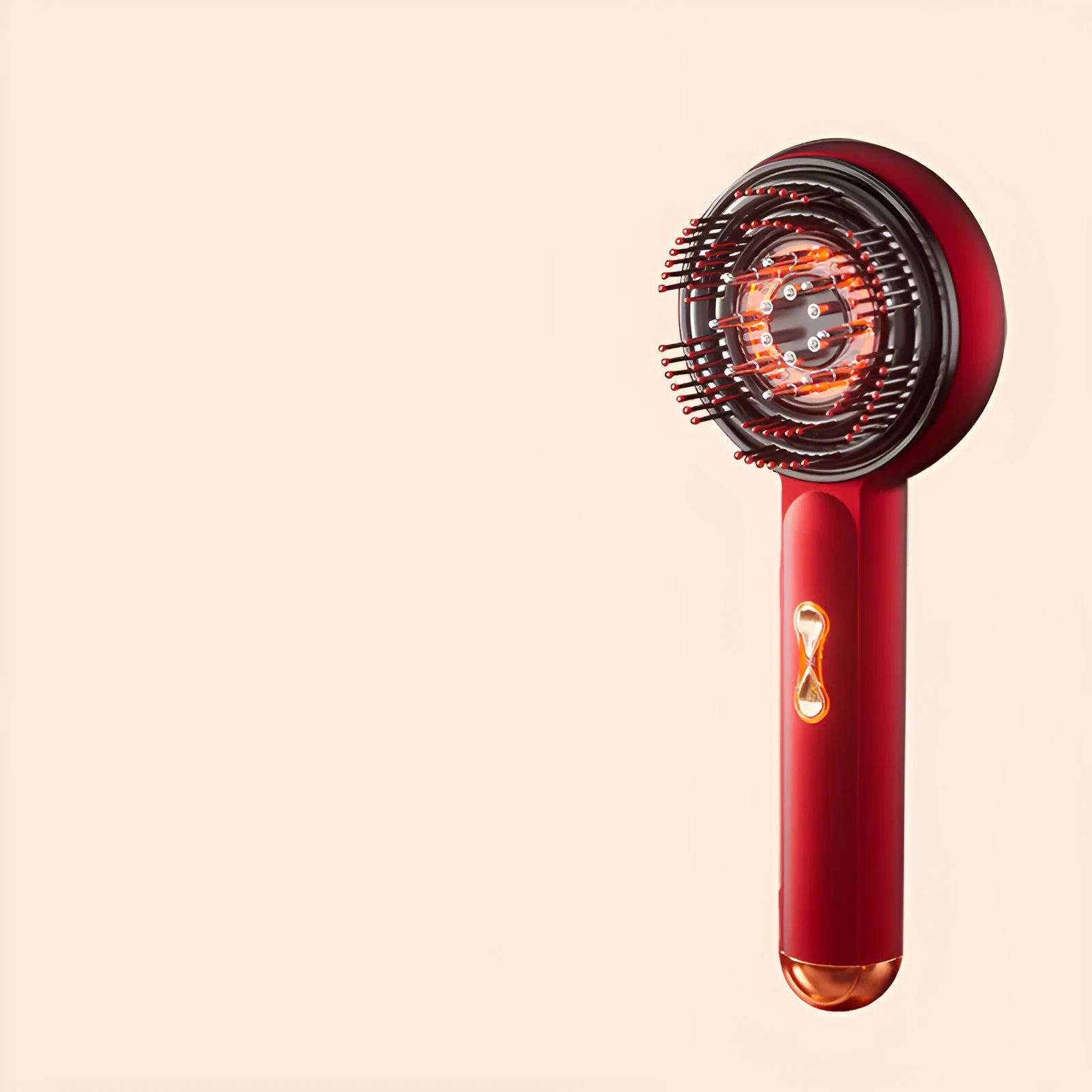 Red and blue light therapy plastic scalp massage hair comb with Type-C charging port