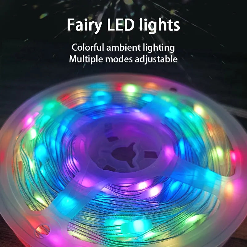 10-metre LED decorative fairy lights with 100 multi-colour bulbs for festivals and parties
