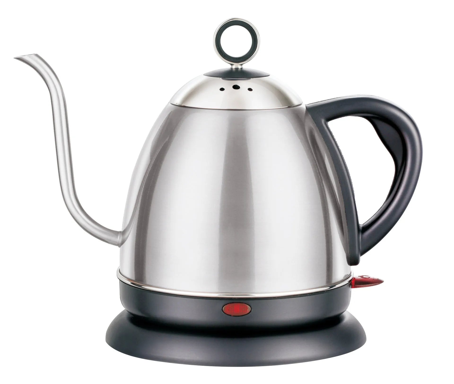 Stainless steel constant temperature kettle in gold colour with touch controls and 1 litre capacity