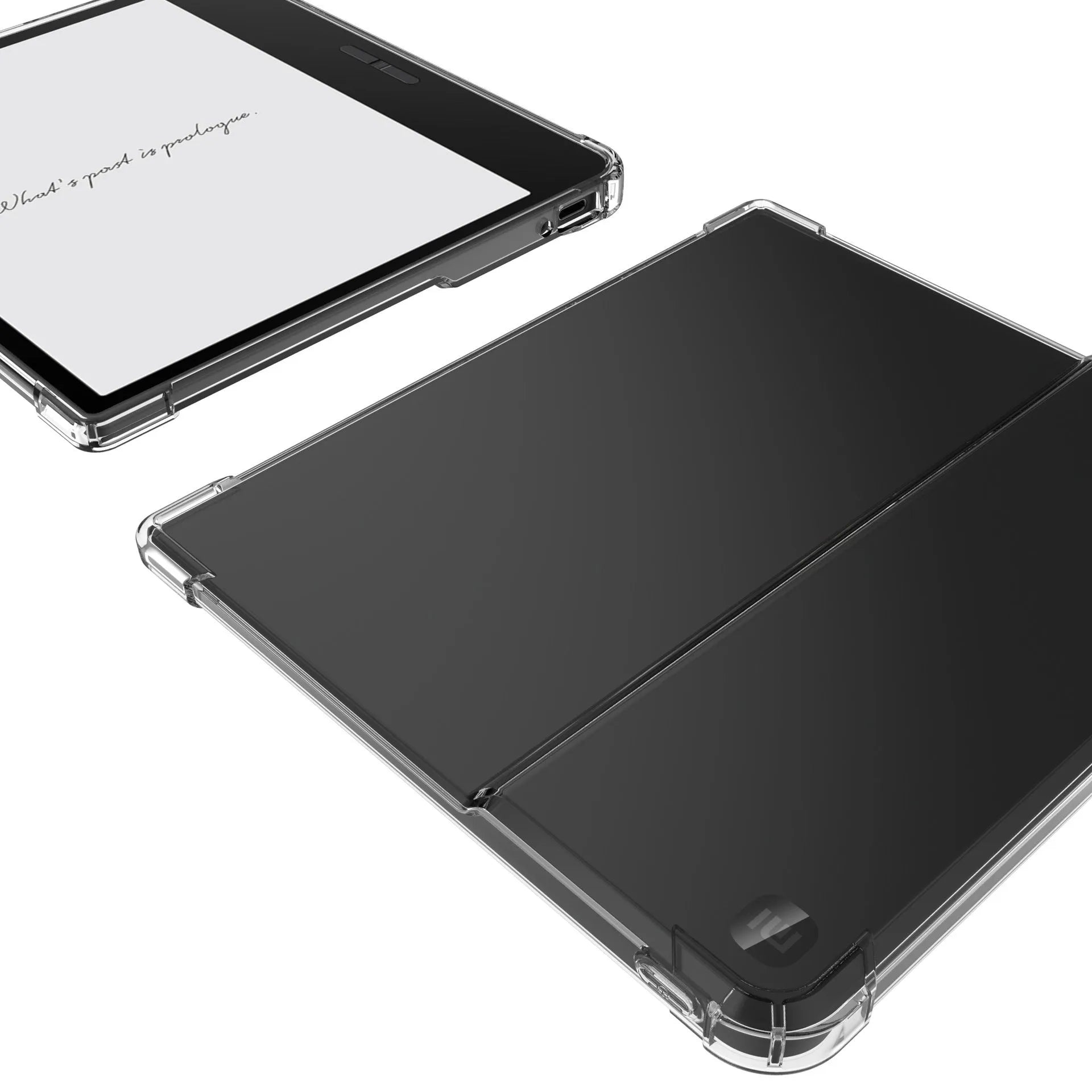 Transparent airbag protective phone case for 7-inch Xiaomi devices showing shockproof TPU construction