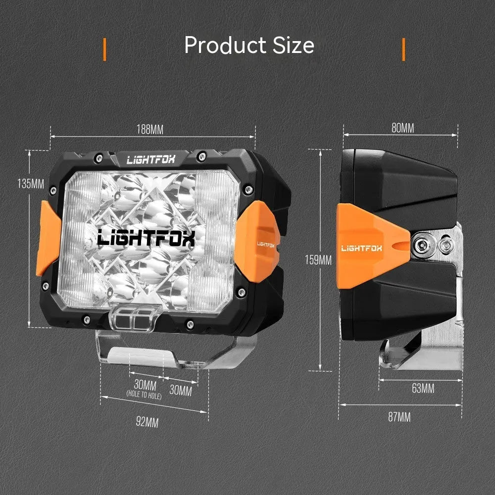 Universal black aluminium LED front bumper light bar kit for off-road vehicle installation