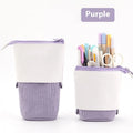 Korean style corduroy telescopic stationery case in six colour options with drop-down design
