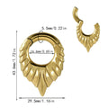 Stainless steel drop-shaped ear extender with round hanging egg totem design