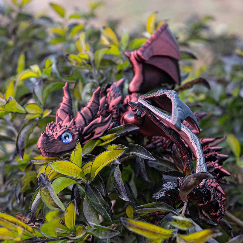3D printed PLA dragon wings decoration toy in multiple colour options