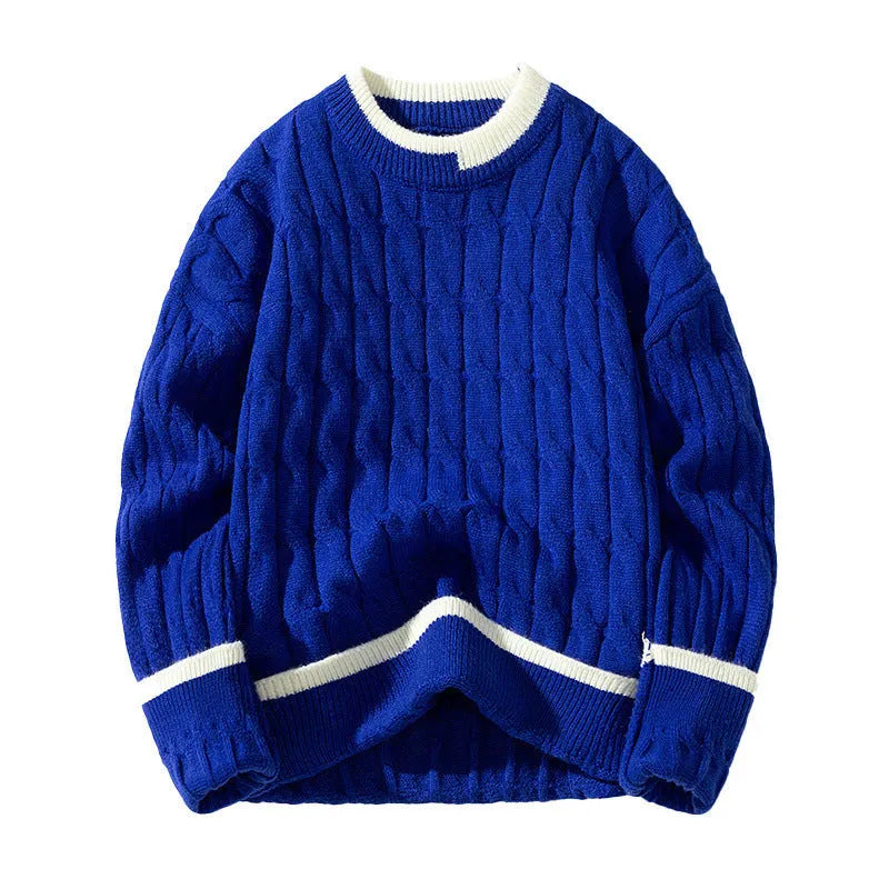 Men's two-piece modal acrylic sweater set loose fit pullover in multiple colour options