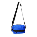 Men's street style messenger bag in solid colour with crossbody strap and sewing thread detailing