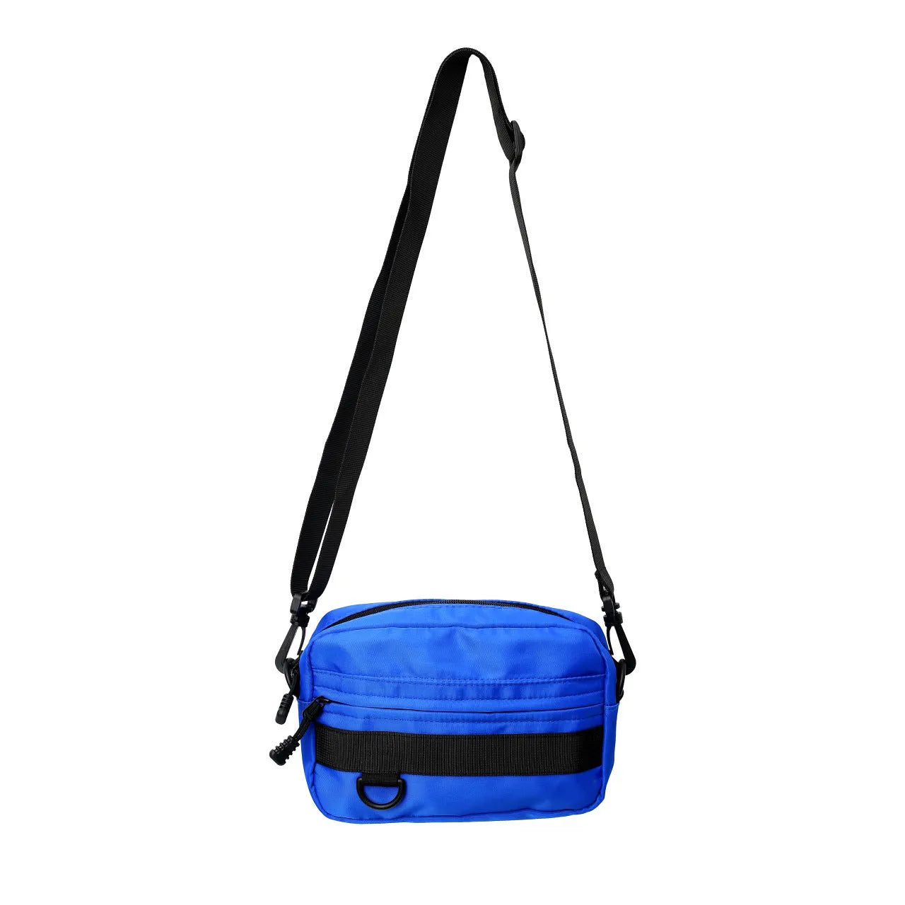 Men's street style messenger bag in solid colour with crossbody strap and sewing thread detailing