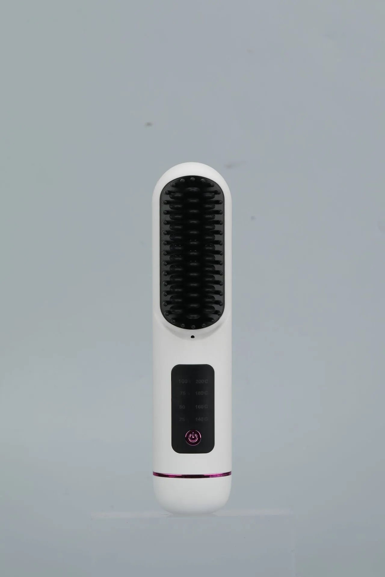 Portable charging negative ion hair comb in blue, grey or white with built-in power bank