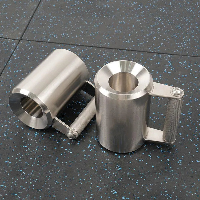 Silver 8kg stainless steel dumbbell cup for weight training equipment