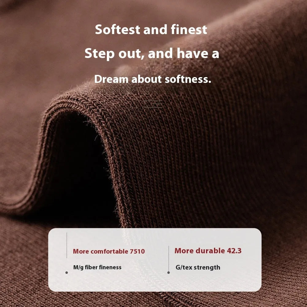 Men's mid-calf business socks in pure combed cotton available in multiple solid colours
