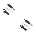 Black metal electric drill rivet gun attachment, 173mm long, with handle and four rivet heads.