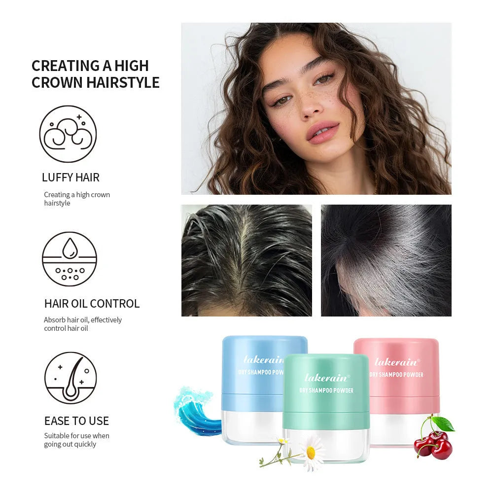 Disposable dry shampoo powder with sponge headband and mirror in 5g size