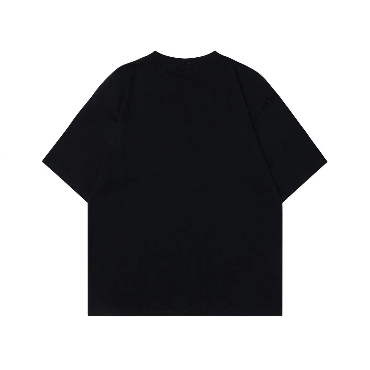 Men's grey retro character design cotton T-shirt with short sleeves and loose fit