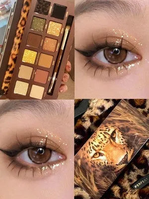 Animal themed twelve-color eye shadow palette with universal skin type design