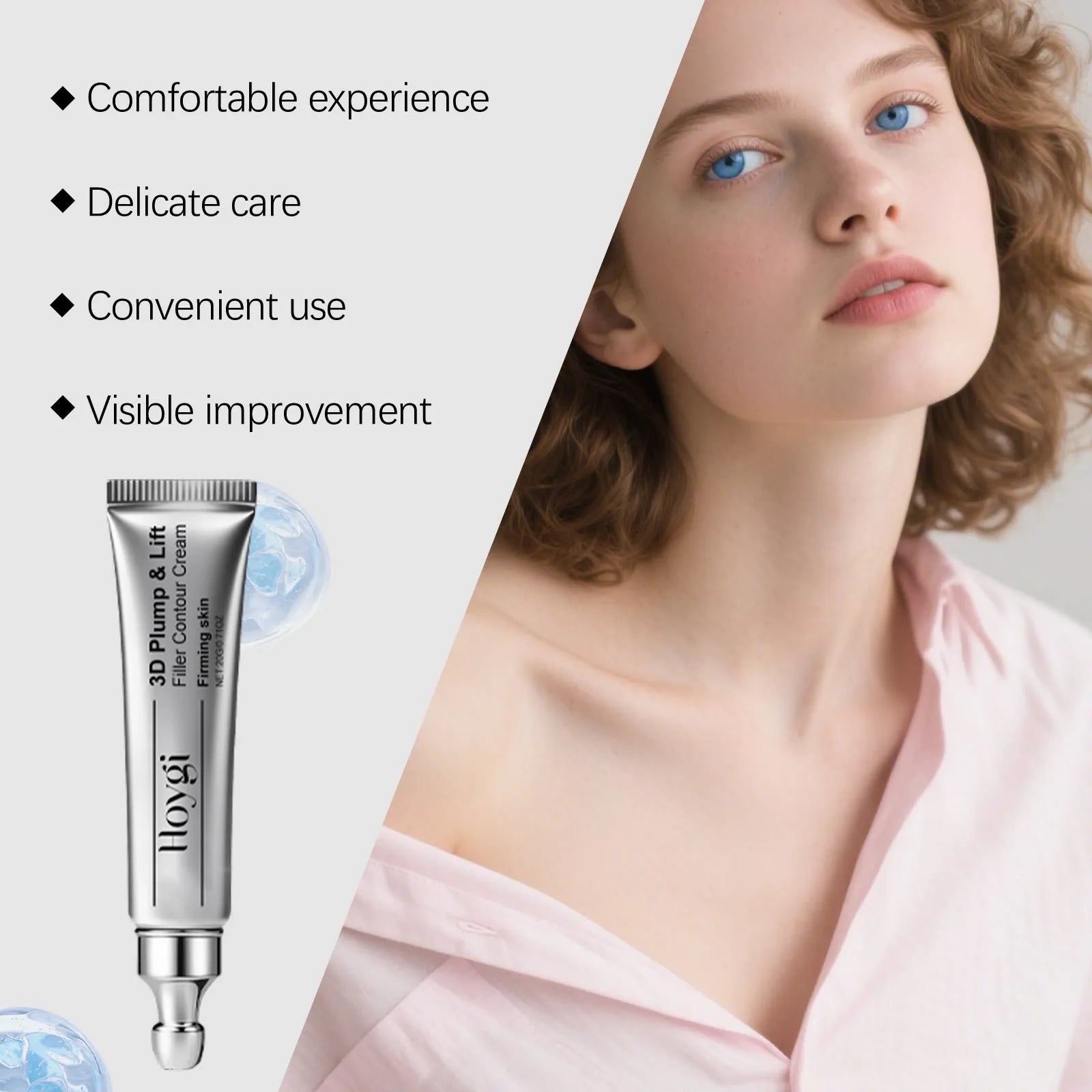 20g tube of moisturising eye cream with ceramide EOS, measuring 3cm wide.