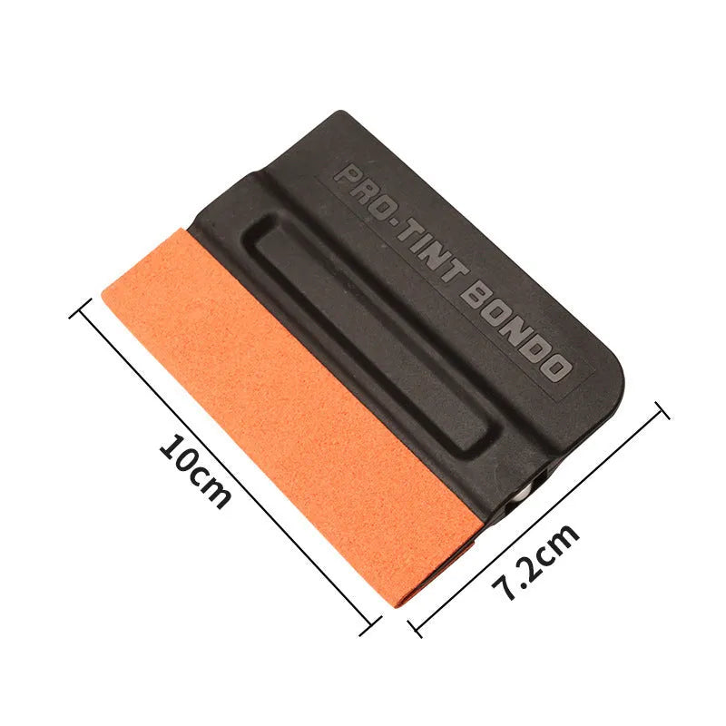 Car film scraper tool with ABS plastic handle and a choice of deerskin or wool scraping surface