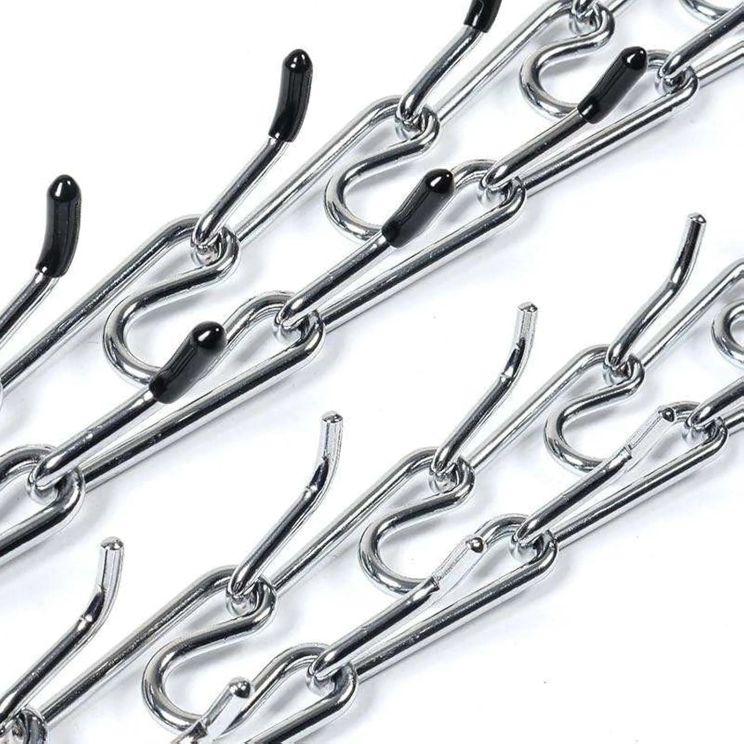 Adjustable stainless steel dog pinch training collar with comfort rubber tips on prongs