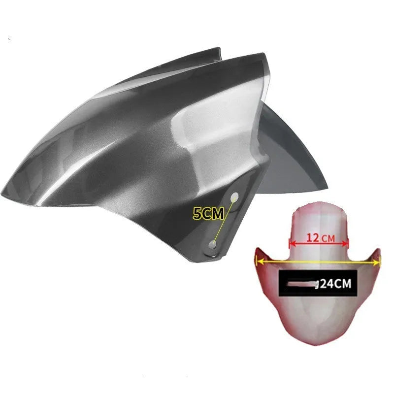 ABS plastic front wheel fender for an electric car, shown in a choice of colours including red, white, and black.