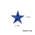 Colourful five-pointed star embroidery patches and cloth stickers for DIY clothing decoration.