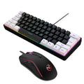 V700WB wireless gaming keyboard and mouse combo in white and black mixed colour with backlight