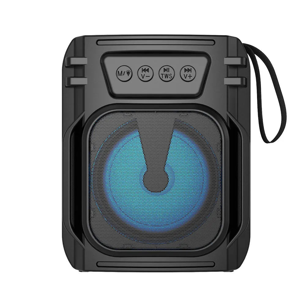 Portable Bluetooth speaker in 3107 colour with USB charging cable, dimensions 110x87x137mm