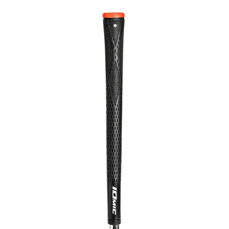 TPE golf club grip showing colour options including pink, red, blue, white, and black variations